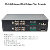 Broadcast 3G SDI/Ethernet/RS422 Over Fiber Optic Media Converters, Uncompressed,HD Video Audio over Fiber Extender, FC Singlemode up 20km High Quality 1 Pair